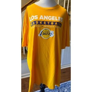 Fanatics Los Angeles Lakers Basketball T Shirt Mens 2XL 2TG Yellow